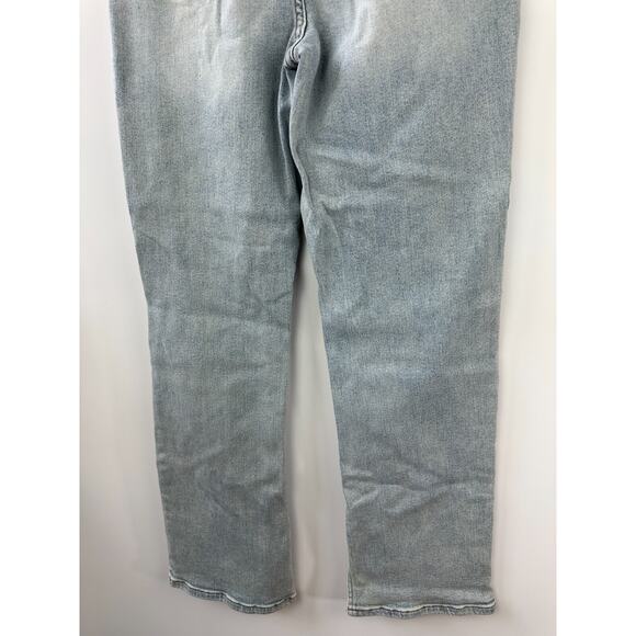 Judy Blue Adrian High Rise Straight Leg Jeans Distressed Slit Hem Size 11 30 - Picture 12 of 16
